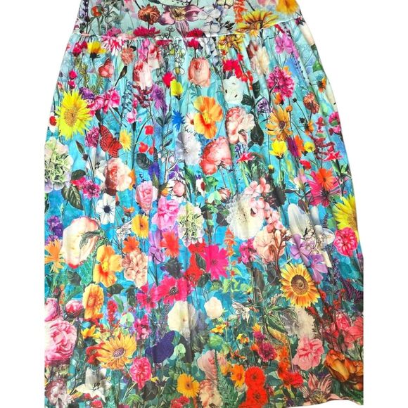 Funky Colorful Floral Strapless Dress - 3x - Picture 9 of 9